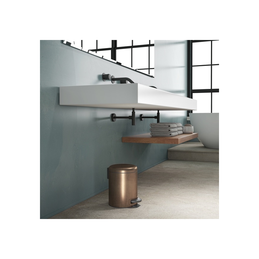 Gedy - POTTY 3 l-es lágyan záródó szemetes, bronz színű