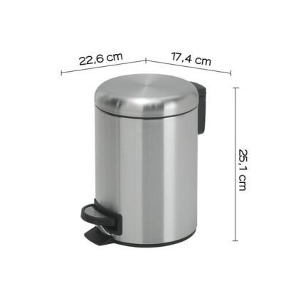 Gedy - POTTY 3 l lágy záródású rozsdamentes acél szemetes