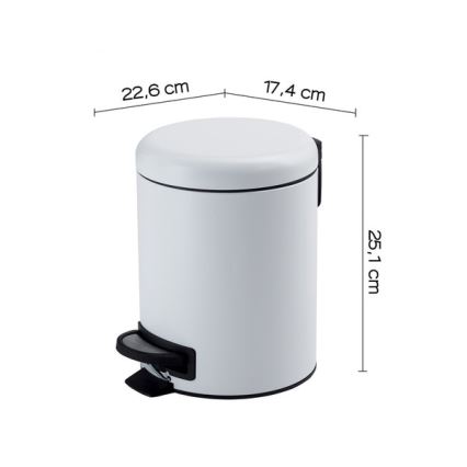 Gedy - POTTY 3 l lágyan záródó fedél, fehér