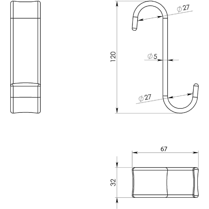 Gedy - Radiátor horog fekete/hőre lágyuló
