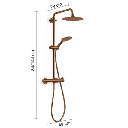 Gedy - STAR PLUS zuhanyszett csapteleppel, bronz