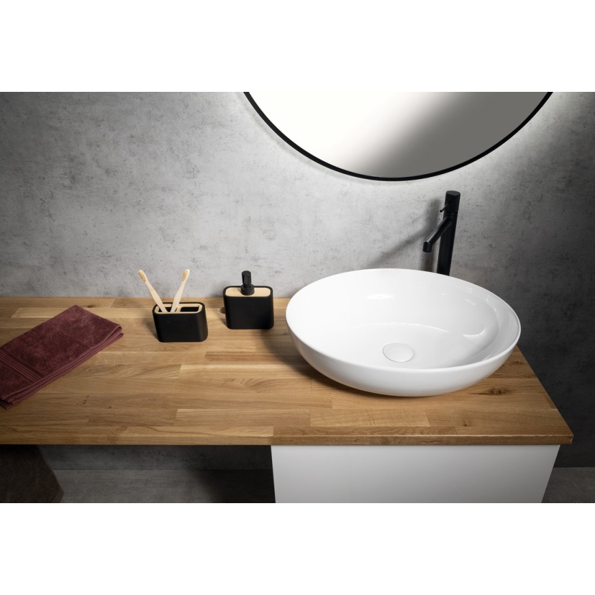 Gedy - Szappan adagoló NINFEA fekete/bambusz