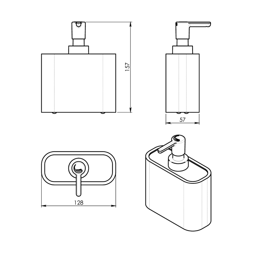 Gedy - Szappan adagoló NINFEA fekete/bambusz