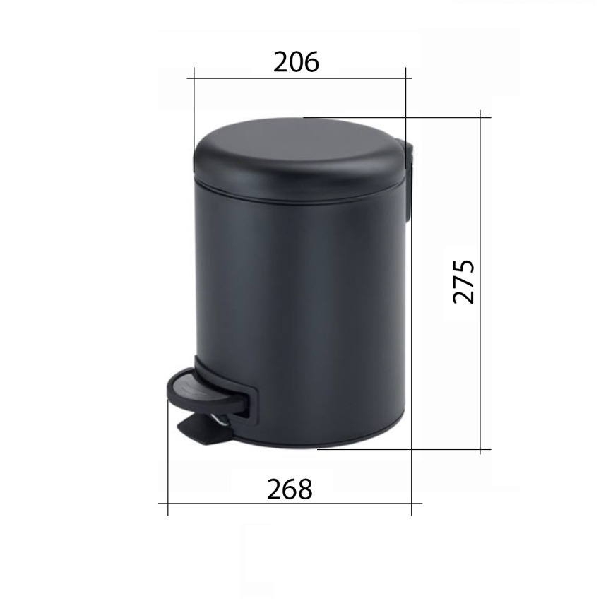 Gedy - Szemetes POTTY 5 l lágy záródás matt arany