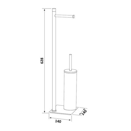 Gedy - TRILLY álló WC-kefe toalettpapírtartóval matt fehér