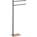 Gedy - TRILLY törölközőtartó állvány, 83,5 cm, matt fekete/bambusz