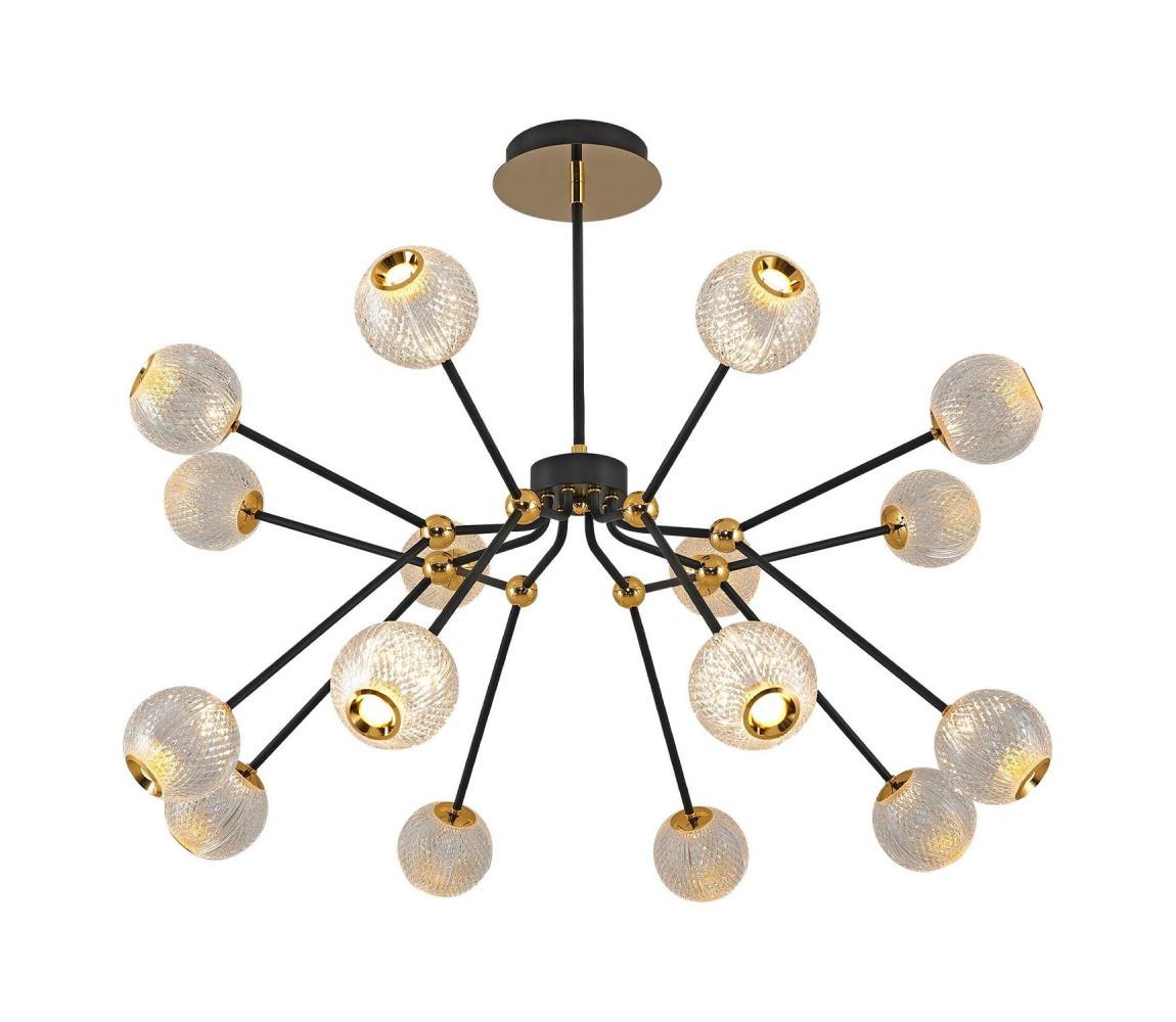 GELA LED rúdos csillár 16xLED/5W/230V 3000K fekete/arany 414LRC1416