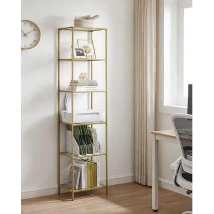 GLASY arany könyvszekrény