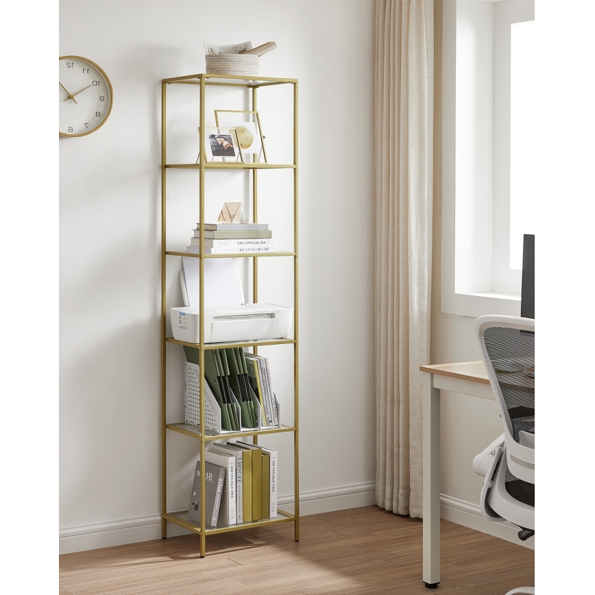 GLASY arany könyvszekrény