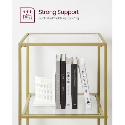 GLASY arany könyvszekrény