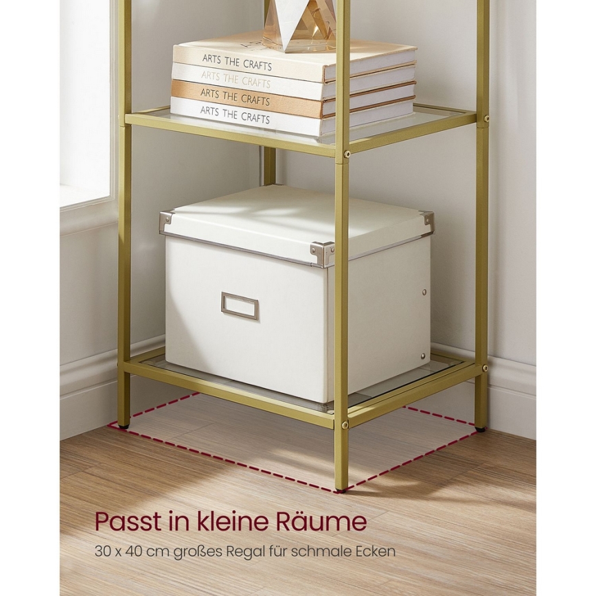 GLASY arany könyvszekrény