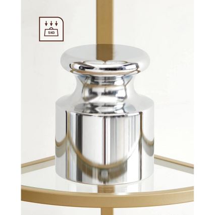 GLASY arany színű könyvespolc