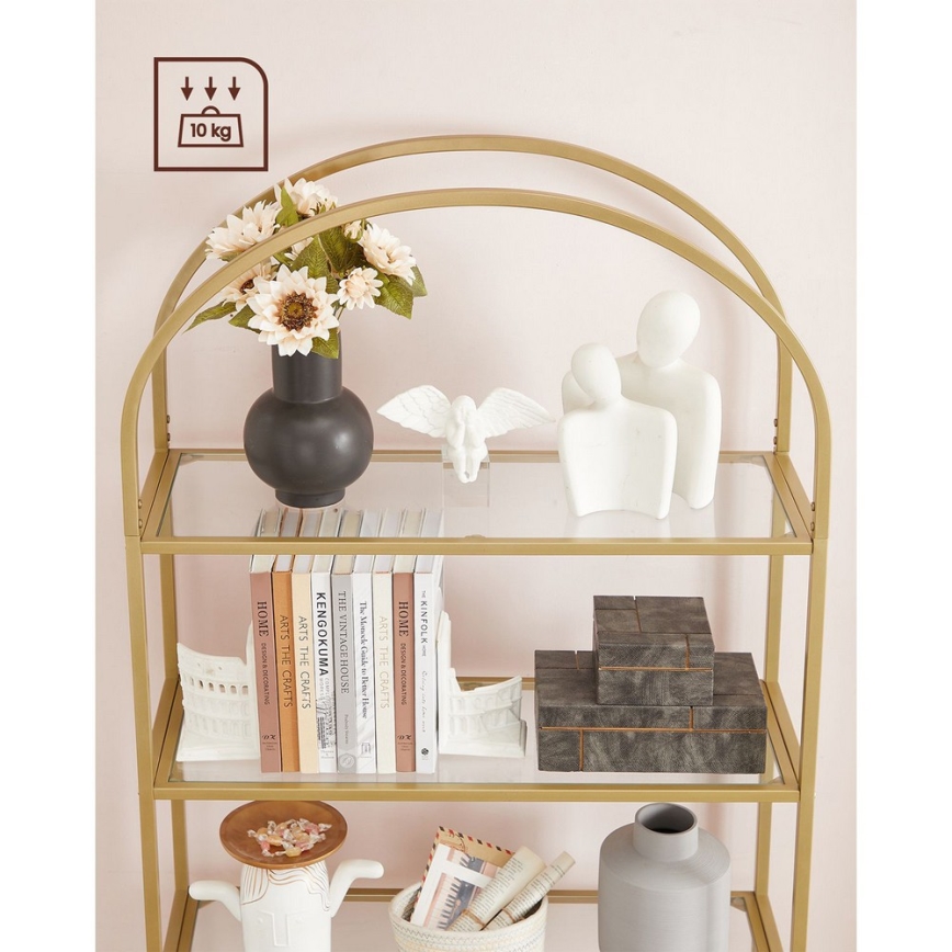 GLASY aranyszínű könyvespolc