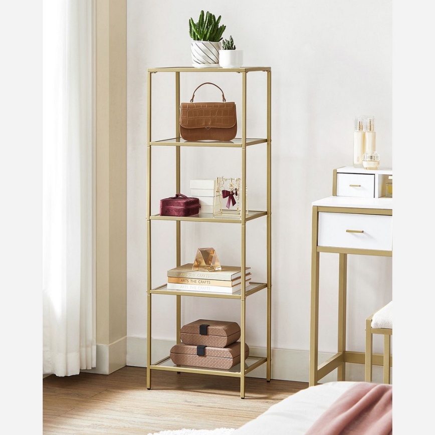 GLASY könyvespolc 40x125x30 cm arany
