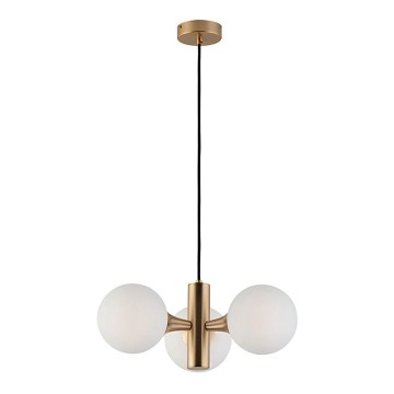 GLOBE zsinóros csillár 3xE14/7W/230V arany
