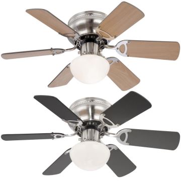 GLOBO 0307 - Stropní ventilátor UGO 1xE27/60W/230V