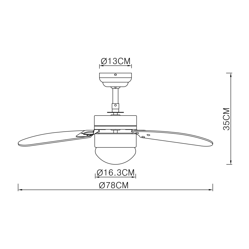 Globo - Mennyezeti ventilátor 1xE14/60W/230V