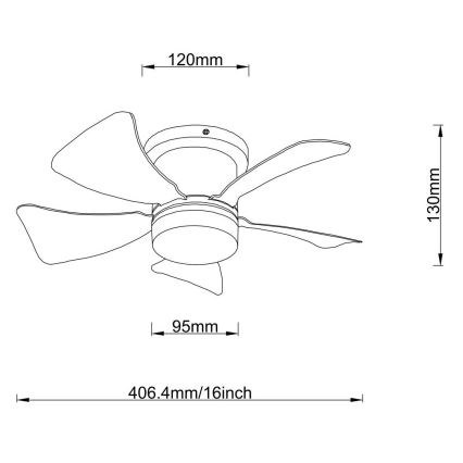 Globo - LED dimmelhető mennyezeti ventilátor LED/10W/230V 3000-6500K szürke + távirányító