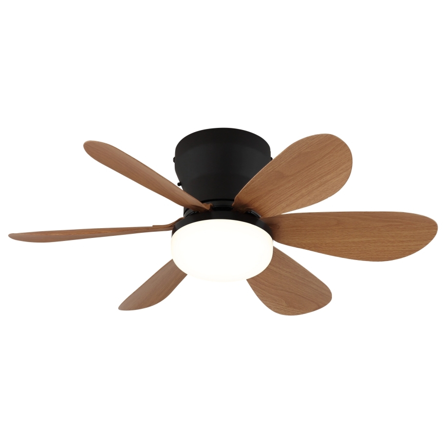 Globo - LED dimmelhető mennyezeti ventilátor LED/5W/230V 2700-6500K barna + távirányító
