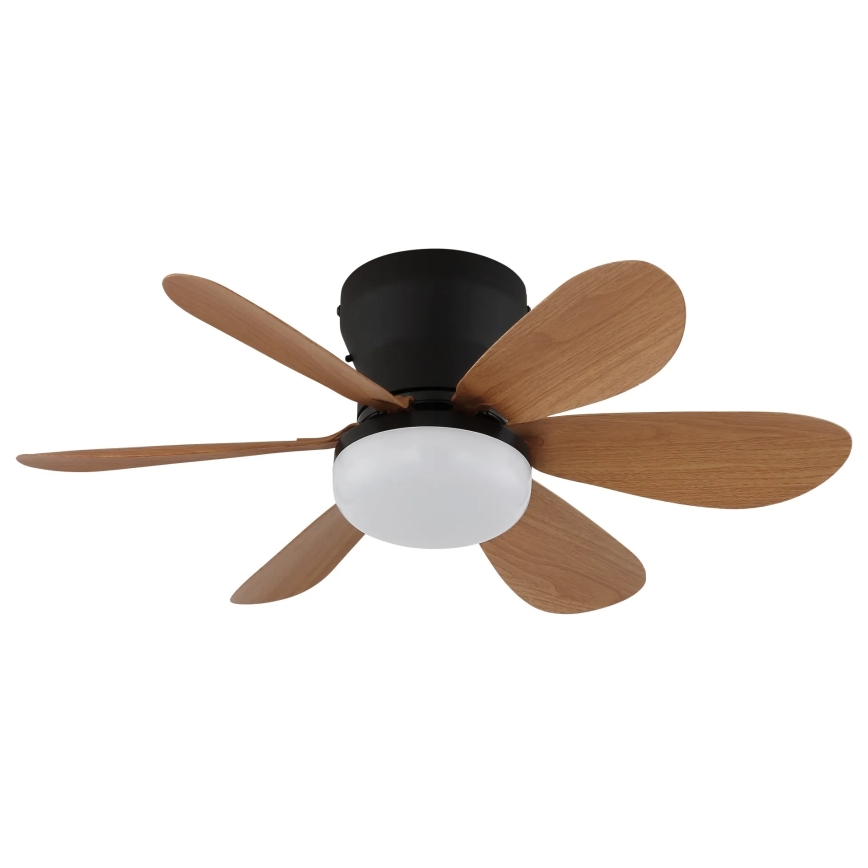 Globo - LED dimmelhető mennyezeti ventilátor LED/5W/230V 2700-6500K barna + távirányító
