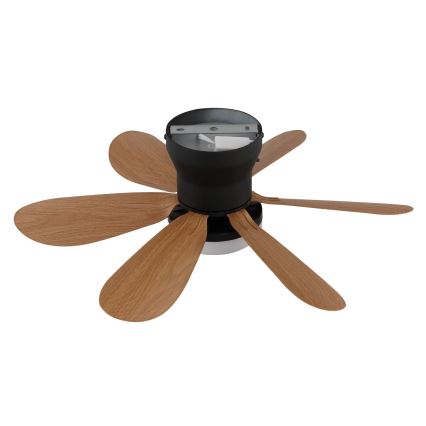 Globo - LED dimmelhető mennyezeti ventilátor LED/5W/230V 2700-6500K barna + távirányító