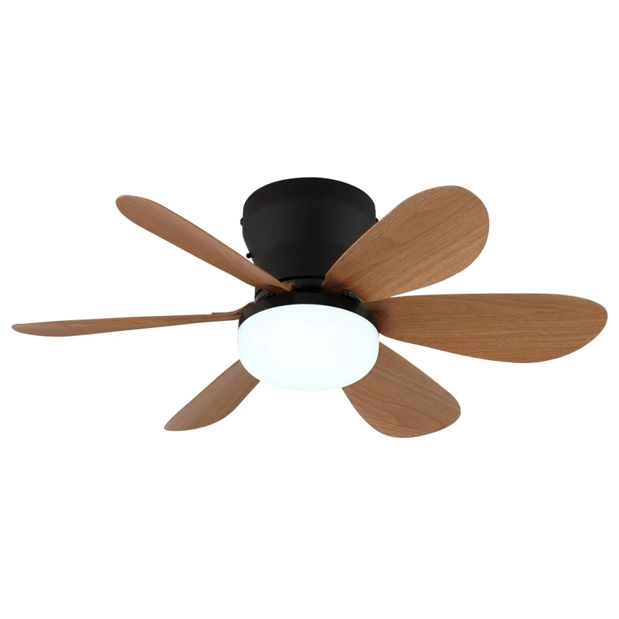 Globo - LED dimmelhető mennyezeti ventilátor LED/5W/230V 2700-6500K barna + távirányító