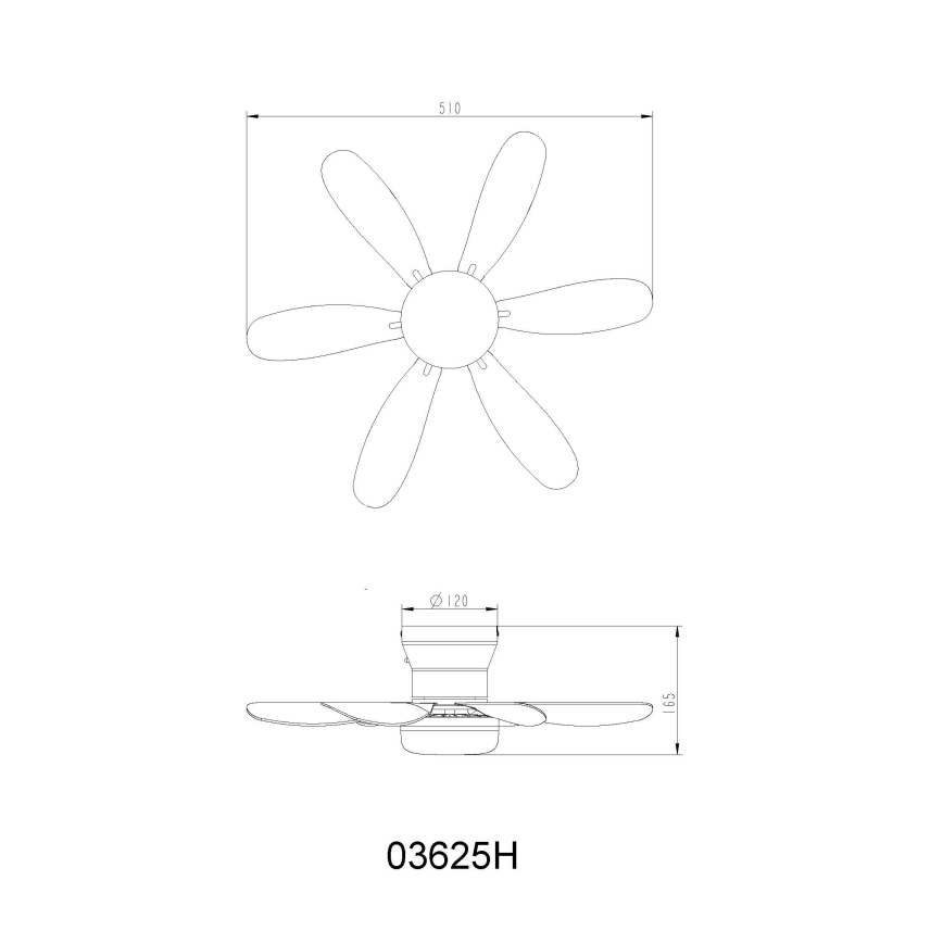Globo - LED dimmelhető mennyezeti ventilátor LED/5W/230V 2700-6500K barna + távirányító