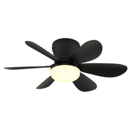 Globo - LED dimmelhető mennyezeti ventilátor LED/5W/230V 2700-6500K fekete + távirányítóval