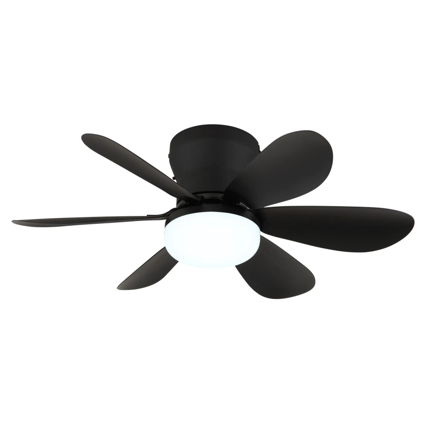 Globo - LED dimmelhető mennyezeti ventilátor LED/5W/230V 2700-6500K fekete + távirányítóval