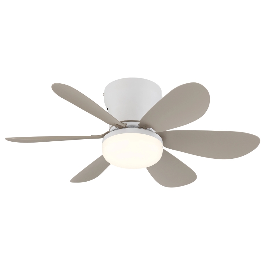 Globo - LED fényerőszabályozható mennyezeti ventilátor LED/5W/230V 2700-6500K bézs + távirányító