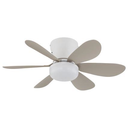 Globo - LED fényerőszabályozható mennyezeti ventilátor LED/5W/230V 2700-6500K bézs + távirányító
