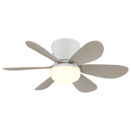 Globo - LED fényerőszabályozható mennyezeti ventilátor LED/5W/230V 2700-6500K bézs + távirányító