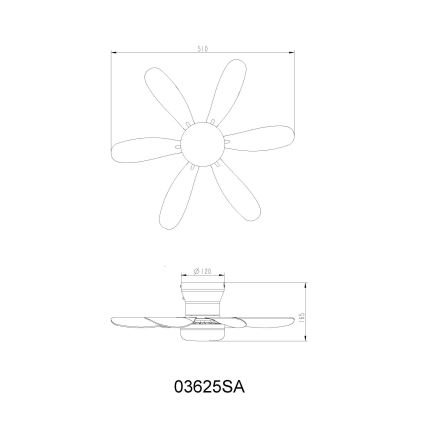 Globo - LED fényerőszabályozható mennyezeti ventilátor LED/5W/230V 2700-6500K bézs + távirányító