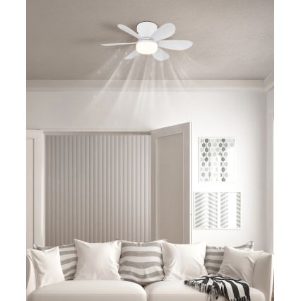 Globo - LED fényerőszabályozható mennyezeti ventilátor LED/5W/230V 2700-6500K fehér + távirányító