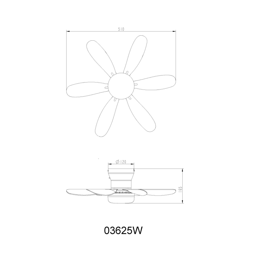 Globo - LED fényerőszabályozható mennyezeti ventilátor LED/5W/230V 2700-6500K fehér + távirányító