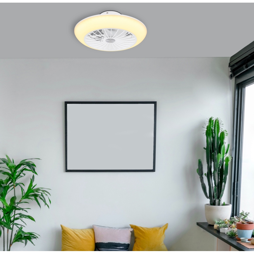 Globo 03632W - LED mennyezeti lámpa ventilátorral LAFEE LED/18W/230V