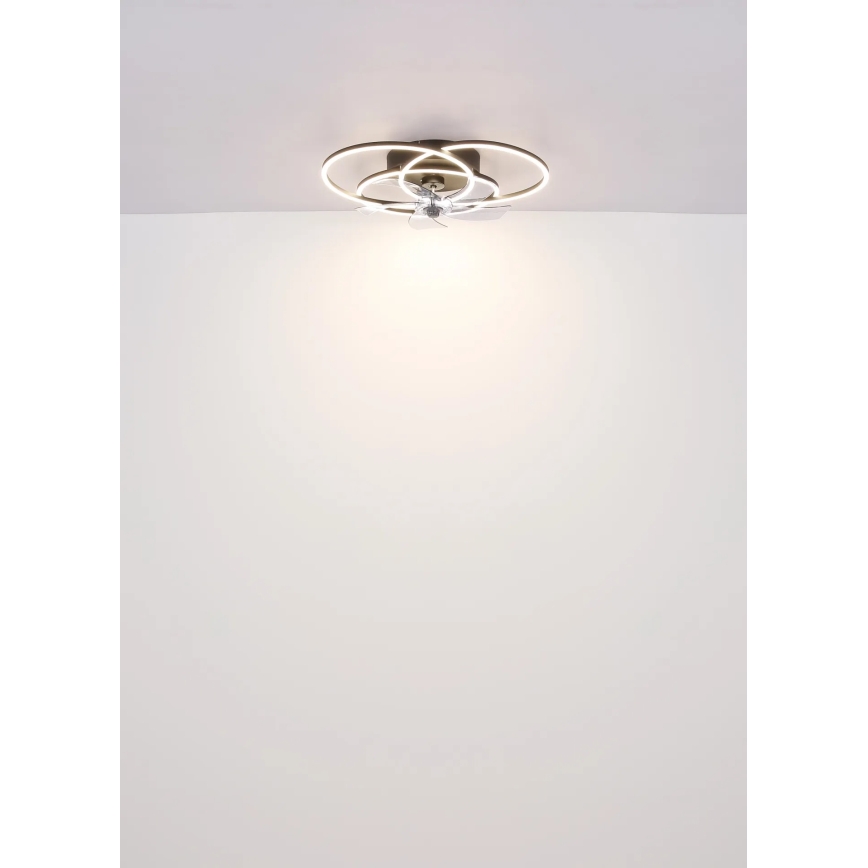 Globo - Dimmelhető LED mennyezeti ventilátor LED/40W/230V 3000-6500K fekete + távirányító