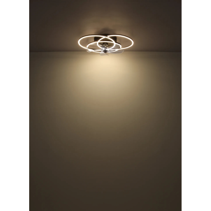 Globo - Dimmelhető LED mennyezeti ventilátor LED/40W/230V 3000-6500K fekete + távirányító