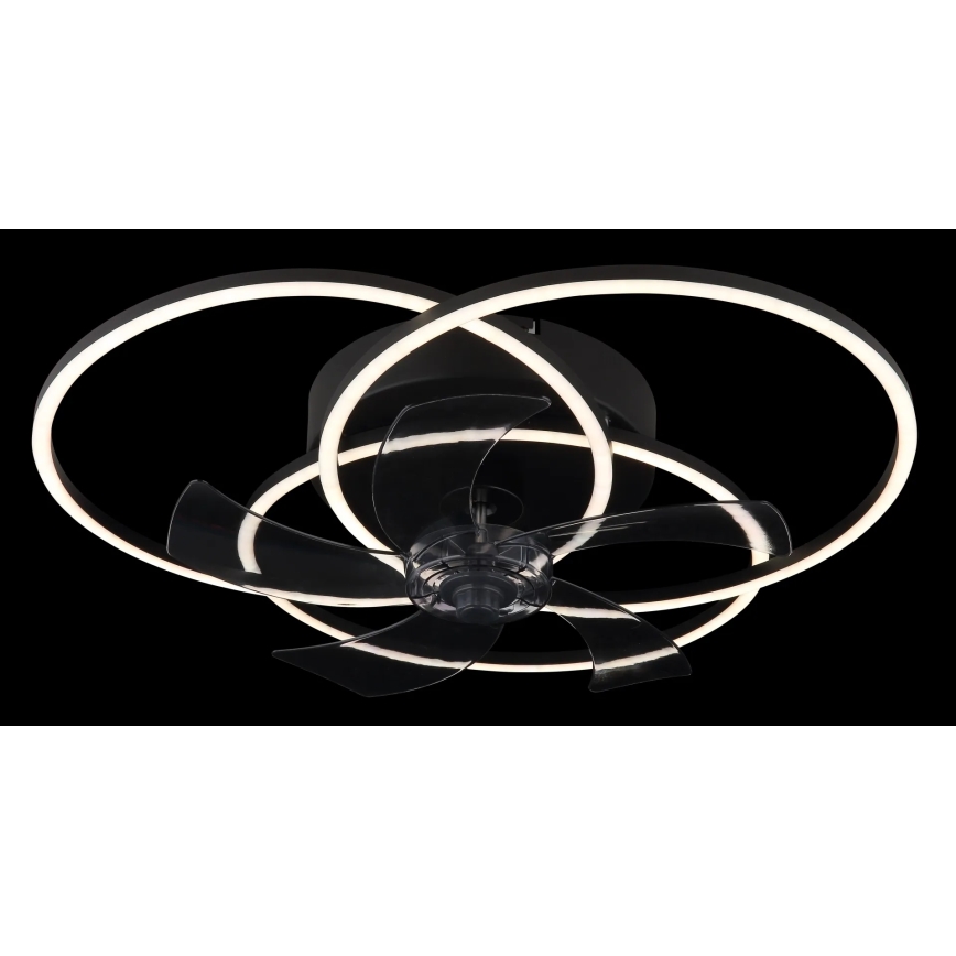 Globo - Dimmelhető LED mennyezeti ventilátor LED/40W/230V 3000-6500K fekete + távirányító