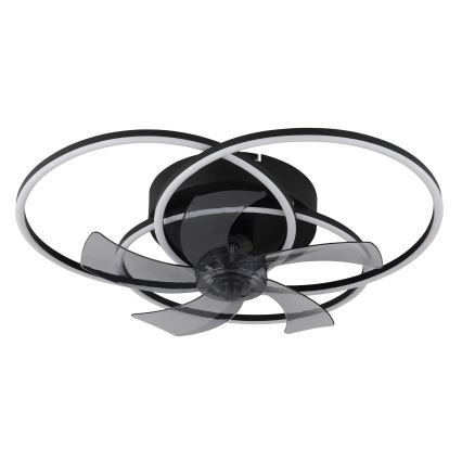 Globo - Dimmelhető LED mennyezeti ventilátor LED/40W/230V 3000-6500K fekete + távirányító