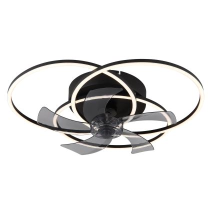 Globo - Dimmelhető LED mennyezeti ventilátor LED/40W/230V 3000-6500K fekete + távirányító