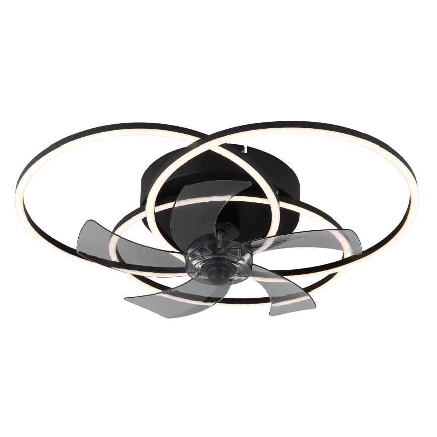 Globo - Dimmelhető LED mennyezeti ventilátor LED/40W/230V 3000-6500K fekete + távirányító
