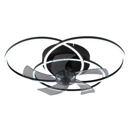 Globo - Dimmelhető LED mennyezeti ventilátor LED/40W/230V 3000-6500K fekete + távirányító