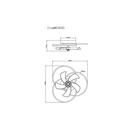 Globo - Dimmelhető LED mennyezeti ventilátor LED/40W/230V 3000-6500K fekete + távirányító