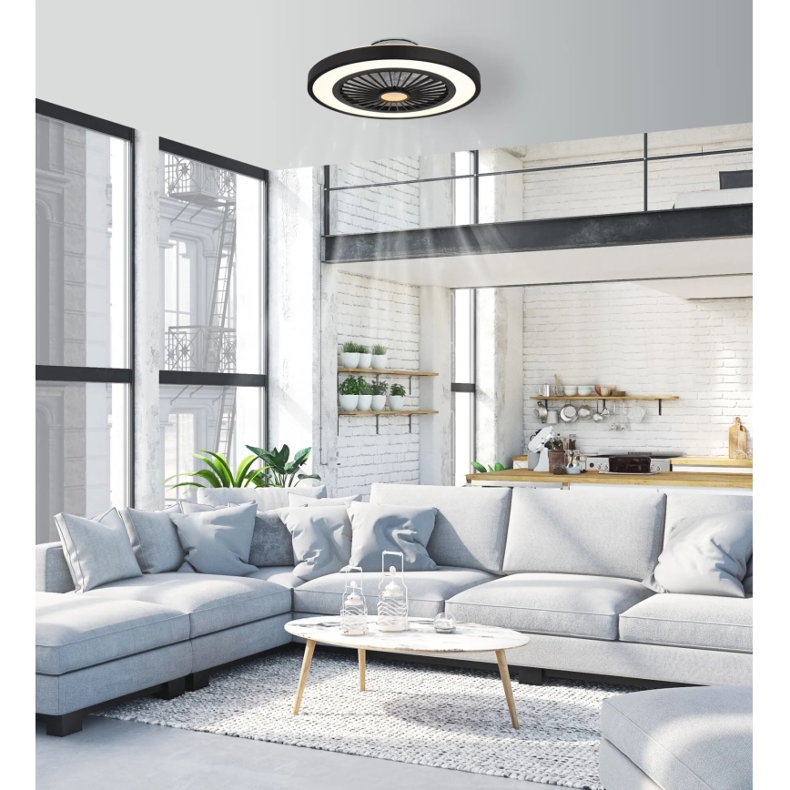 Globo - LED dimmelhető mennyezeti ventilátor LED/45W/230V 3000-6500K + távirányító