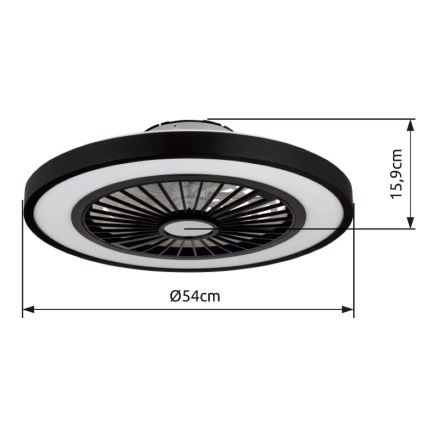 Globo - LED dimmelhető mennyezeti ventilátor LED/45W/230V 3000-6500K + távirányító