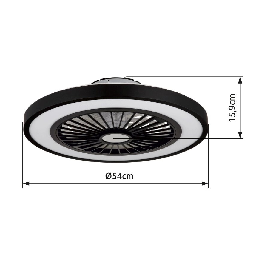 Globo - LED dimmelhető mennyezeti ventilátor LED/45W/230V 3000-6500K + távirányító