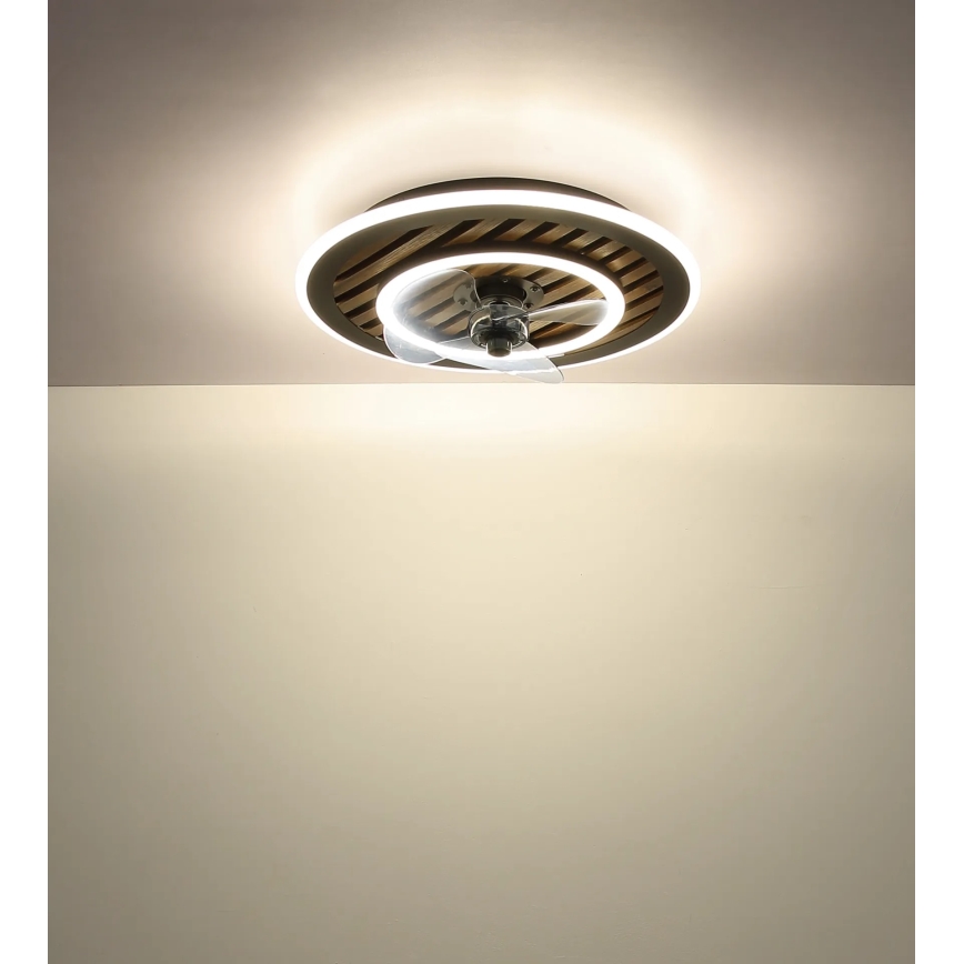 Globo - LED dimmelhető mennyezeti ventilátor LED/36W/230V 2700-6000K fekete + távirányító