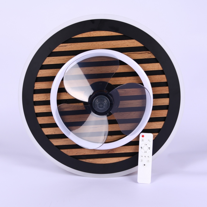 Globo - LED dimmelhető mennyezeti ventilátor LED/36W/230V 2700-6000K fekete + távirányító