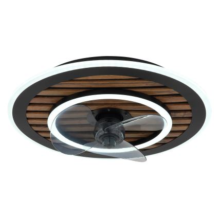 Globo - LED dimmelhető mennyezeti ventilátor LED/36W/230V 2700-6000K fekete + távirányító